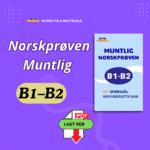 PDF for muntlig norskprøve B1–B2 med eksempelsvar, samtaletemaer og tips for å oppnå B2-nivå i norsk.