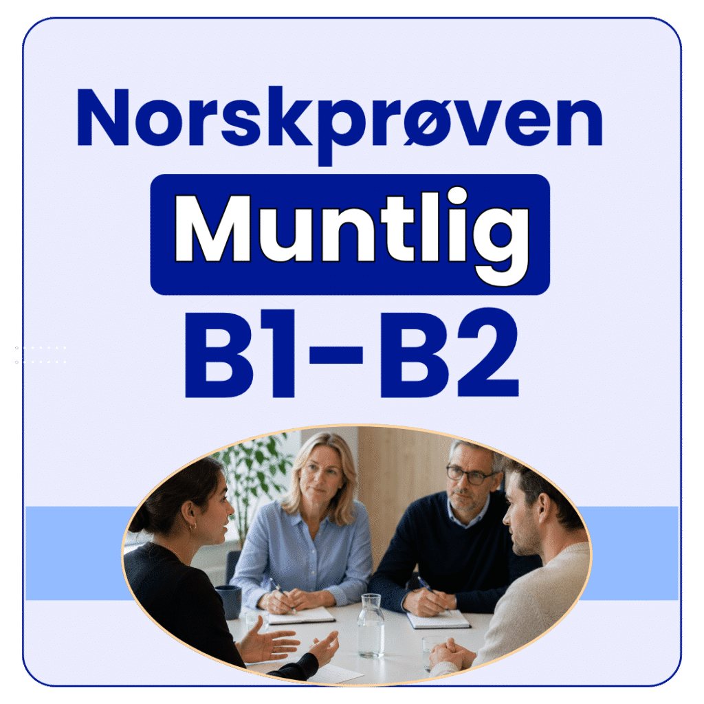 Norskprøven muntlig B1-B2 spørsmål og svar med eksempelsvar, samtaler og muntlig trening.
