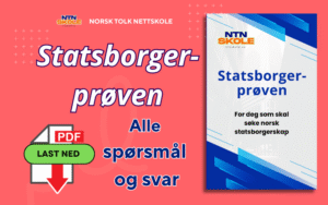 Et komplett nettkurs for deg som skal ta statsborgerprøven i Norge. Kurset inneholder alle temaene fra pensum forklart på enkelt norsk, med over 200 spørsmål og svar på A2-nivå.