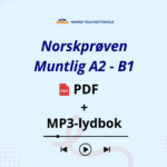 Norskprøven muntlig A2–B1 – PDF + Lydbok: Alt du trenger for å bestå