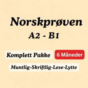 Norskprøven A2–B1 kurs