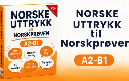 Digitalt kurs med norske uttrykk du trenger til Norskprøven A2-B1 og daglig norsk kommunikasjon.
